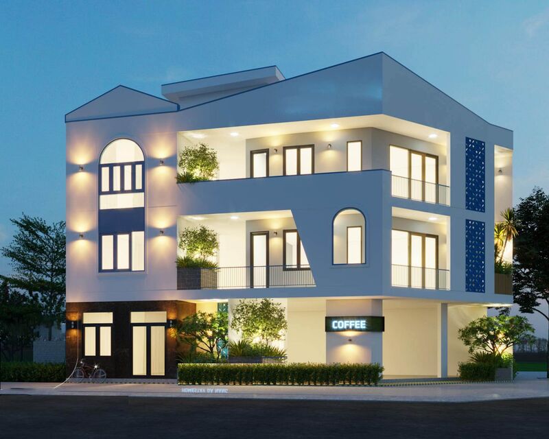 mẫu khách sạn mini 3 tầng